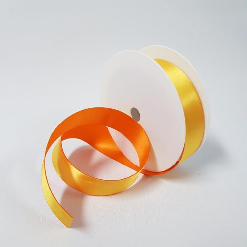 Satin Ribbon Two Toned 25mm Yellow Orange