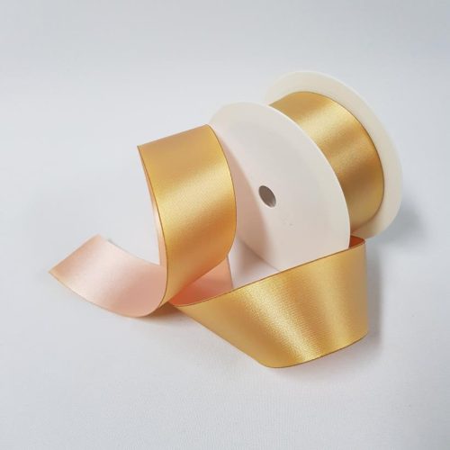 Satin Ribbon Two Toned 40mm Moss/Beige