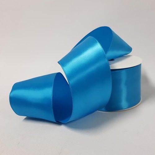 Satin Ribbon Wired Ribbon 63mm Aqua