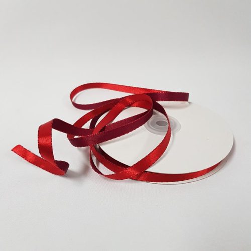 Satin Stitch Ribbon 10mm Red/Wine