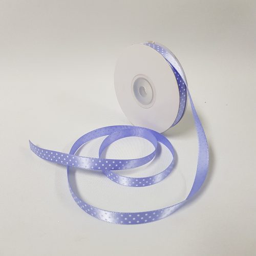 Satin ribbon Small Dots 10mm Iris