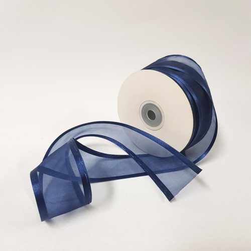 Sheer Pull Bow Ribbon 38mm Navy