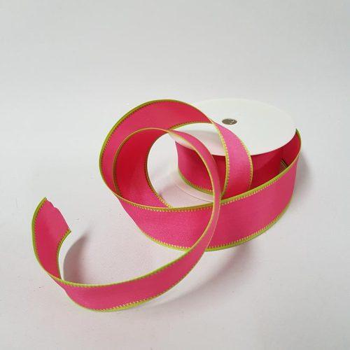 Taffeta Two Toned Wired Ribbon 40mm Pink