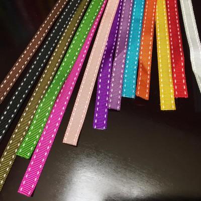 Saddle Stitch Ribbon Fuchsia Purple Stitch 10mm - Image 2