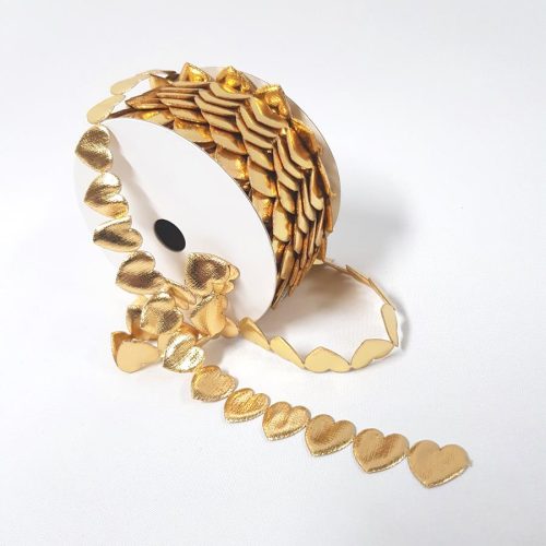Heart Ribbon Garland Gold