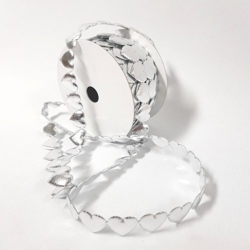 Heart Ribbon Garland Silver