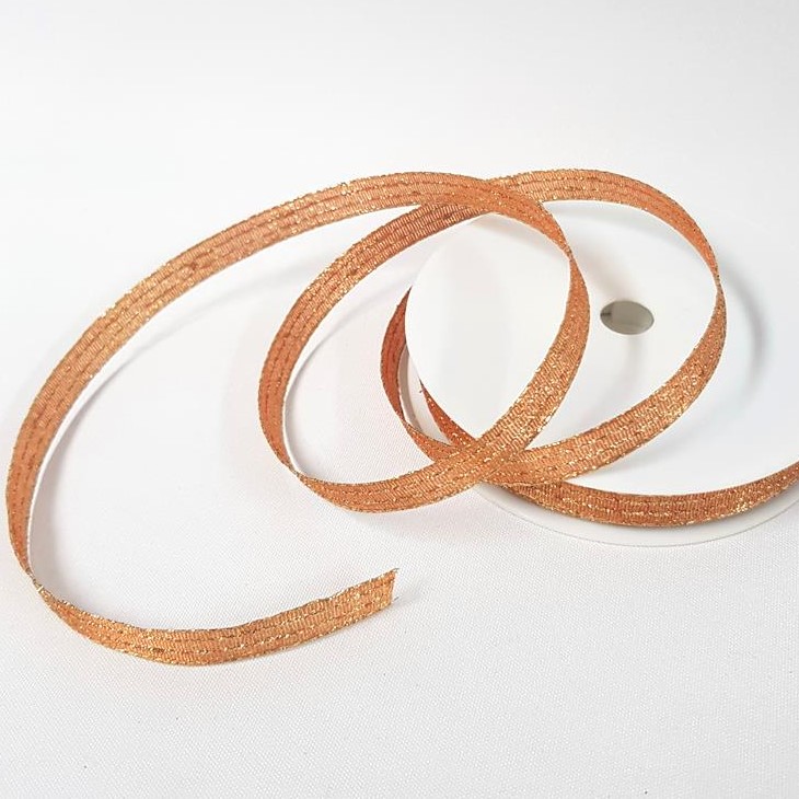 Metallic Wired Ribbon 10mm Gold