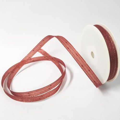 Metallic Wired Ribbon 10mm Rust