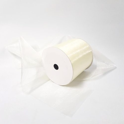 Organza Ribbon 100mm Cream