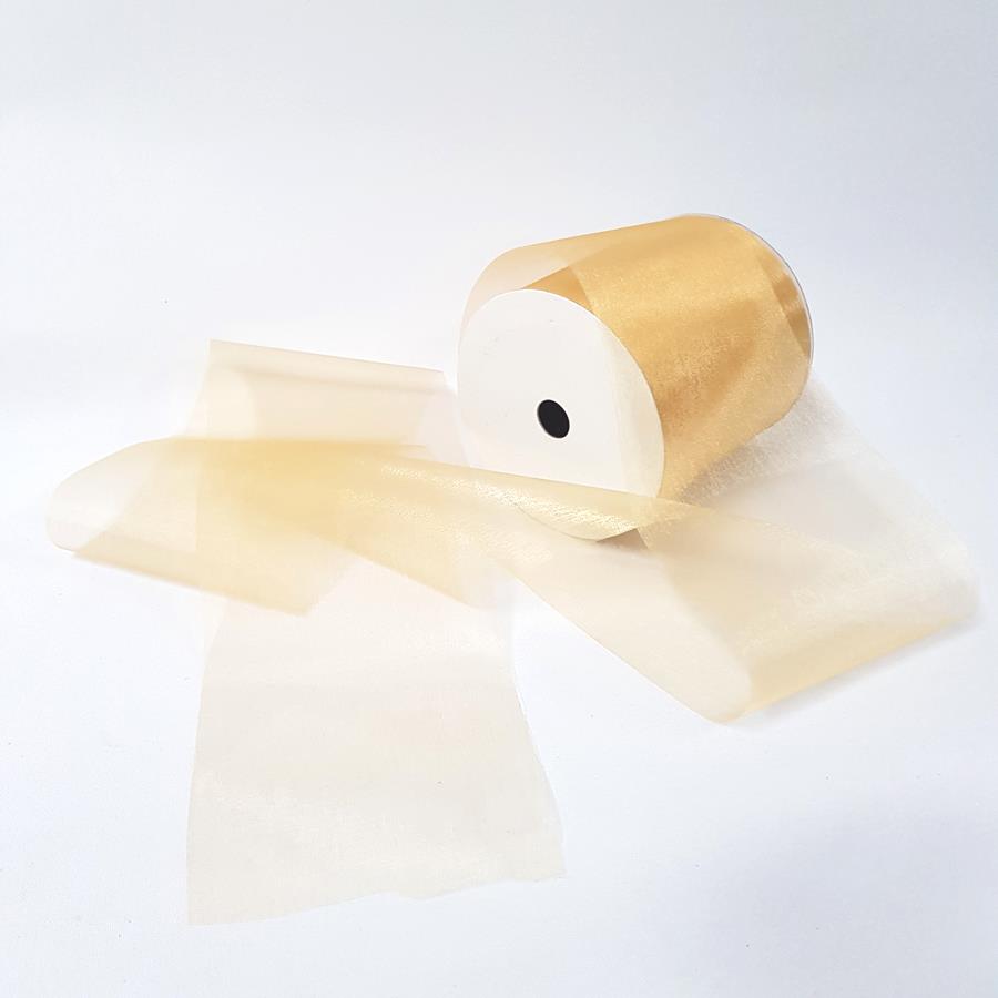Organza Ribbon 100mm Gold