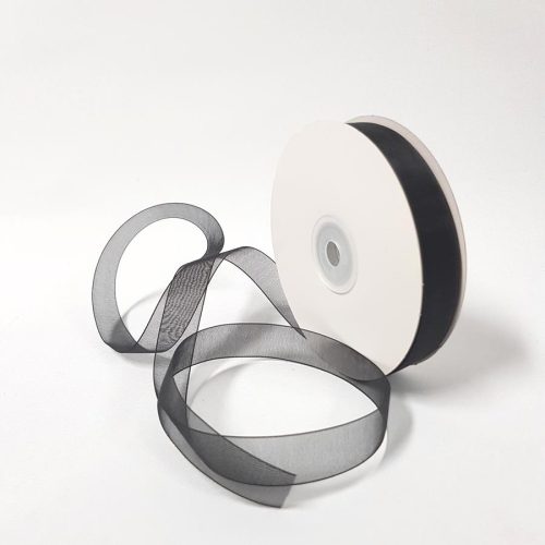 Organza Ribbon 15mm Black