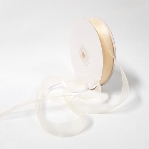 Organza Ribbon 15mm Cream