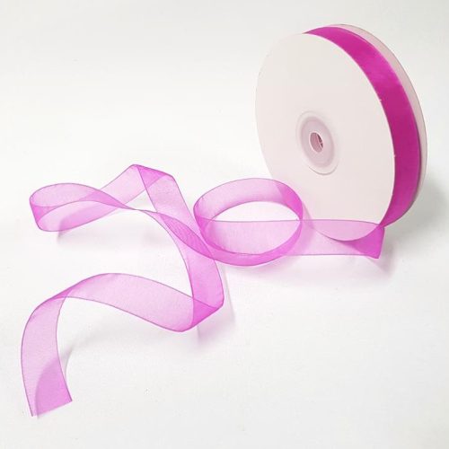 Organza Ribbon 15mm Fuchsia