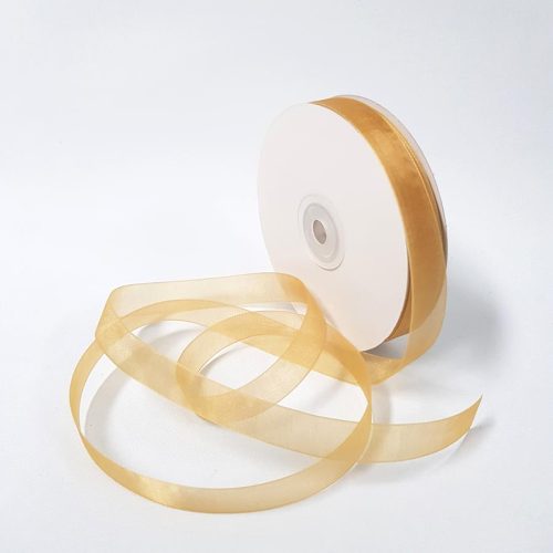 Organza Ribbon 15mm Old Gold