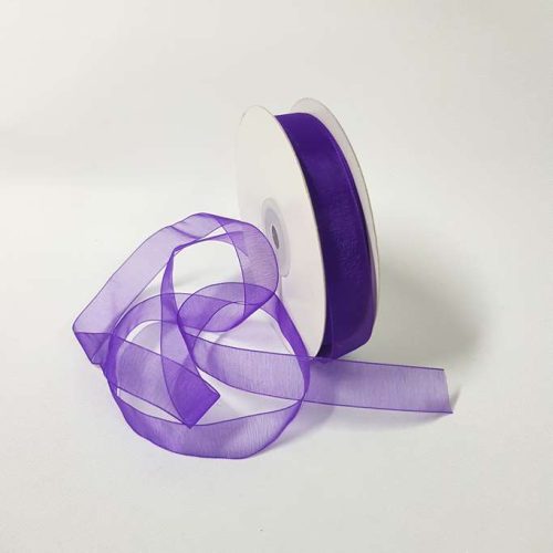 Organza Ribbon 15mm Purple