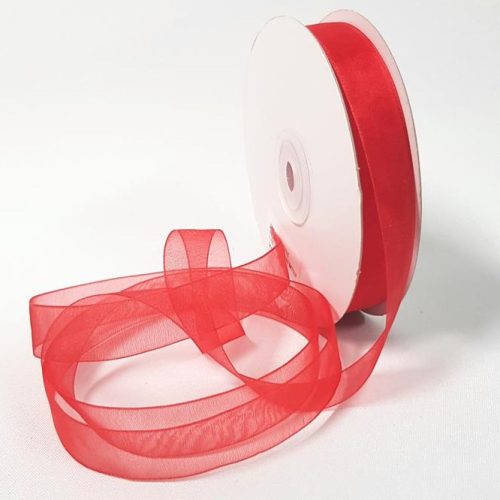 Organza Ribbon 15mm Red