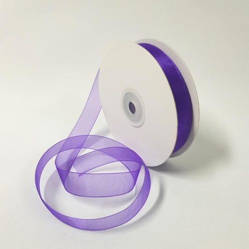 Organza Ribbon 15mm Regal Purple