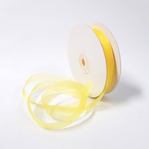 Organza Ribbon 15mm Yellow