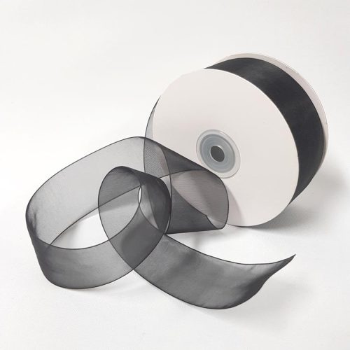 Organza Ribbon 38mm Black