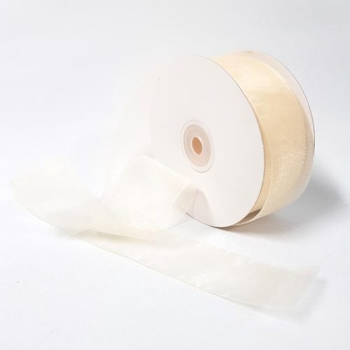 Organza Ribbon 38mm Cream