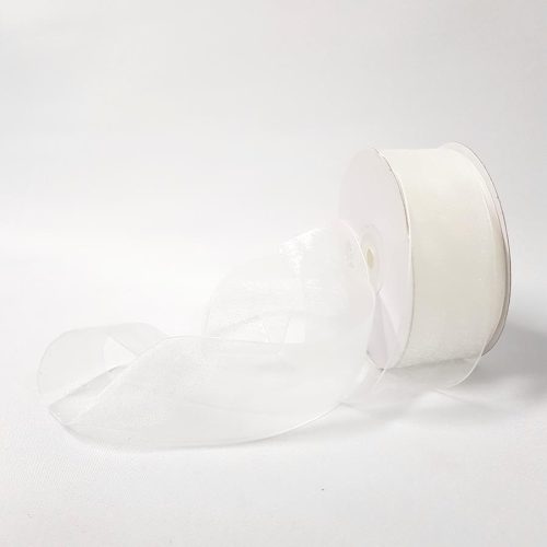 Organza Ribbon 38mm White