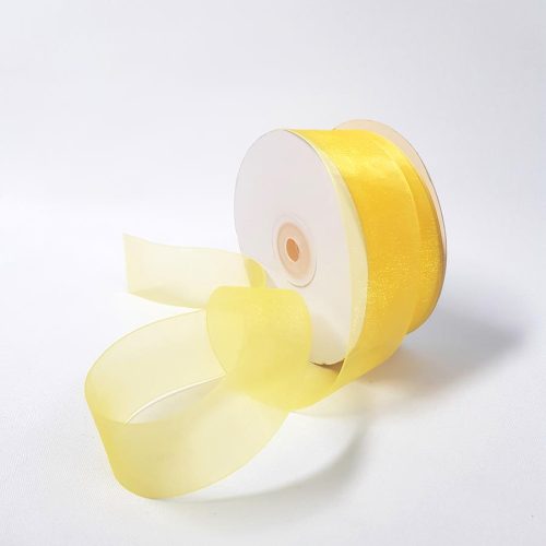 Organza Ribbon 38mm Yellow