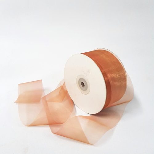 Organza Ribbon 50mm Rust