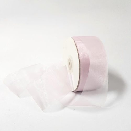 Organza Ribbon 50mm Steel Lilac