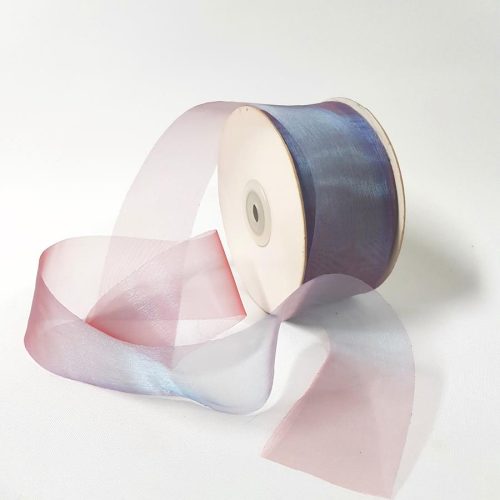 Organza Ribbon 50mm Two Toned Blue Purple