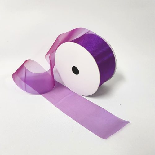 Organza Ribbon 50mm Two Toned Dark Wine