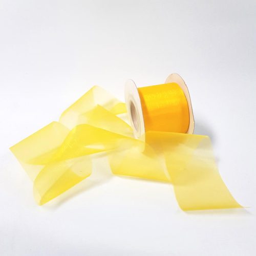 Organza Ribbon 50mm Yellow
