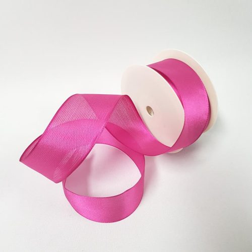 Para Silk Ribbon 40mm Hot Pink