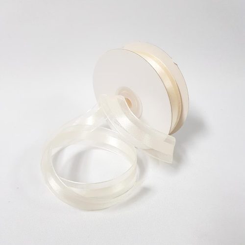 Satin Centred Ribbon 22mm Cream