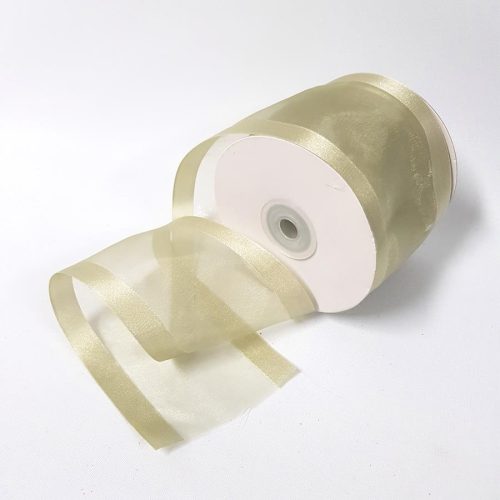 Satin Edged Ribbon 75mm Sage