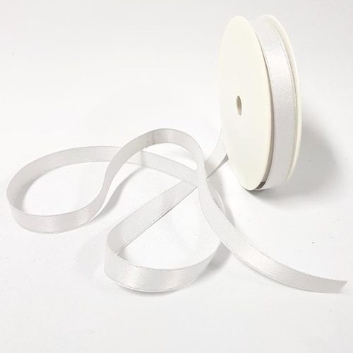 Satin Ribbon Soft Metallic 10mm Silver