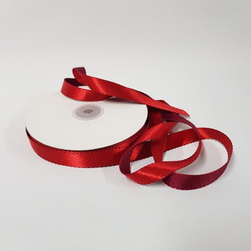 Satin Stitch Ribbon 15mm Red/Wine