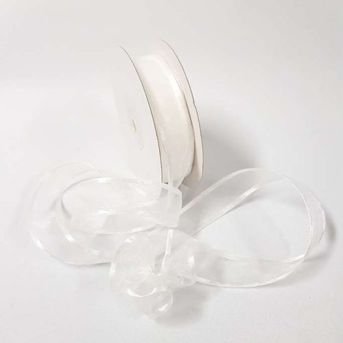 Sheer Pull Bow Ribbon 22mm White