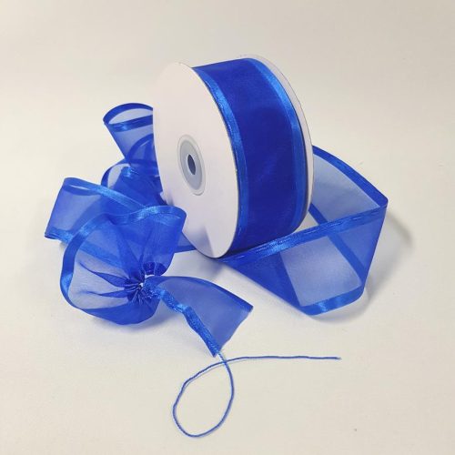 Sheer Pull Bow Ribbon 38mm Royal Blue