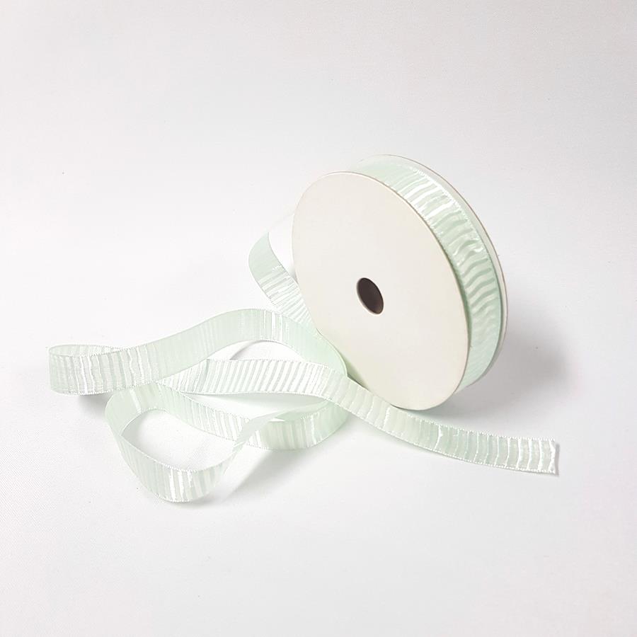 Striped Ribbed Ribbon 15mm Baby Blue