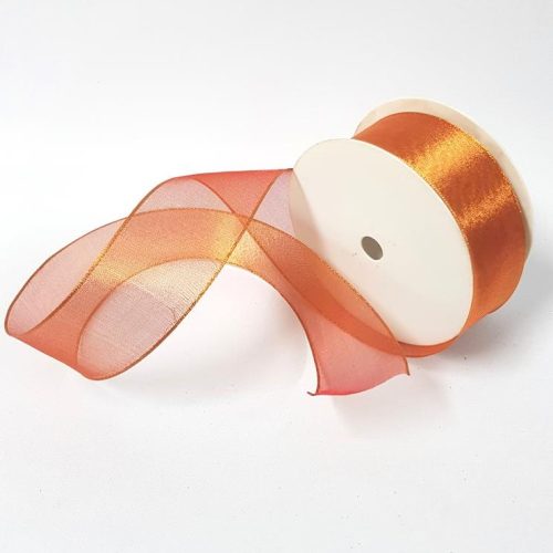 Swiss Mesh Ribbon Wired Rust