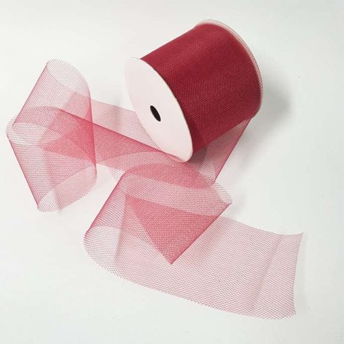 Tulle Roll 75mm Burgundy