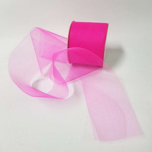 Tulle Roll 75mm Hot Pink