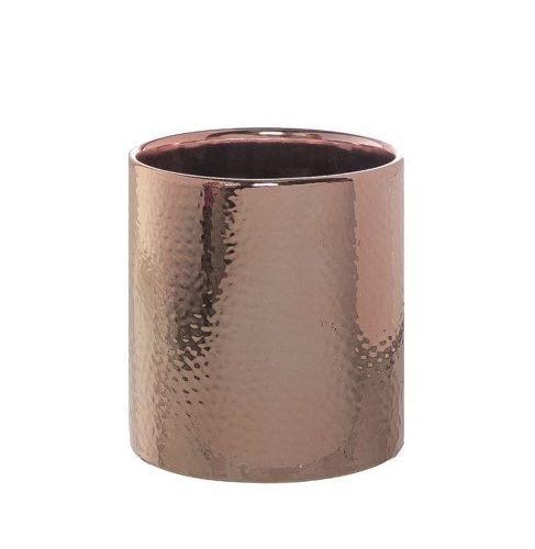 Rose Gold Cylinder Vase 12cm