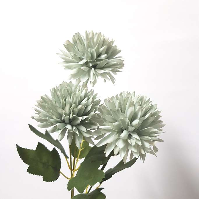 Artificial Chrysanthemum Pick Dusty Blue 20cm - Image 2