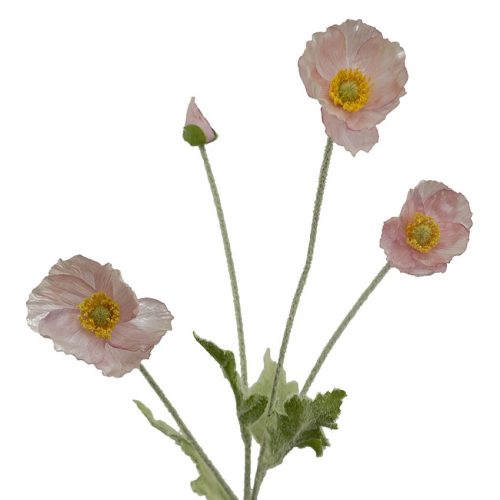 Artificial Poppy Spray Light Pink 60cm
