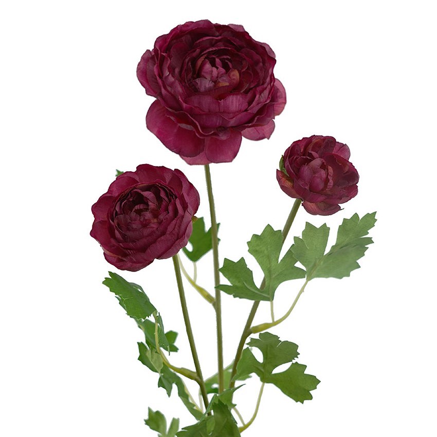 Artificial Ranunculus 3H Hot Pink 61cm - Desflora