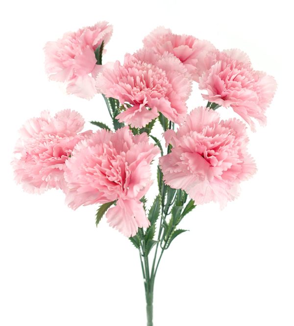 Artificial Carnation Bush Pink 42cm