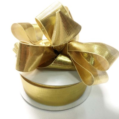 Solid Gold Metallic Ribbon 22mm