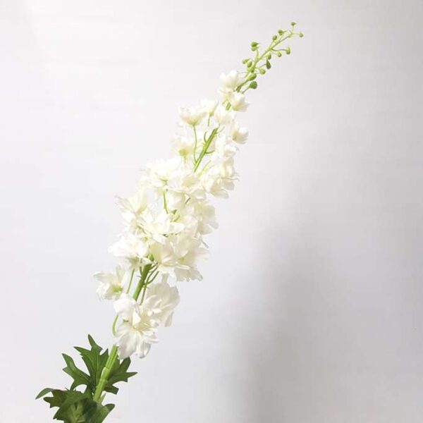 Artificial Delphinium Aurora White 120cm