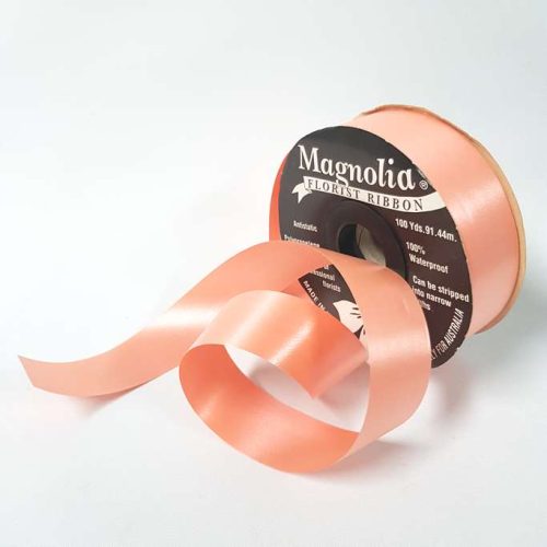 Florist Tear Ribbon 35mm x 90 Metres Peach